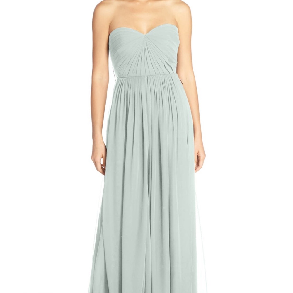 Jenny Yoo Mira Convertible Strapless Chiffon Gown